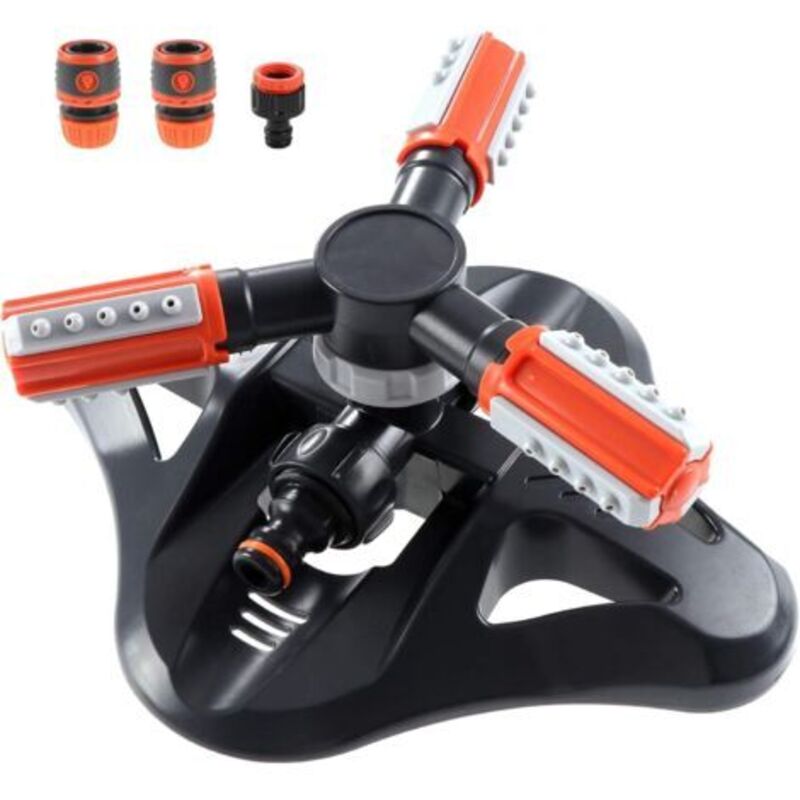 Pr Gartensprinkler, 3-arm, 360° Drehbar, Automatischer Rasensprinkler, Bewässerung, Bewässerung