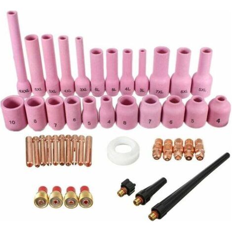 46 Teile/satz Wig Gas Objektiv Spannzange Körper Aluminiumoxid Düse Assorted Kit Für Sr Wp-9 Wp-20 Wp-25 Wig Schweißbrenner,