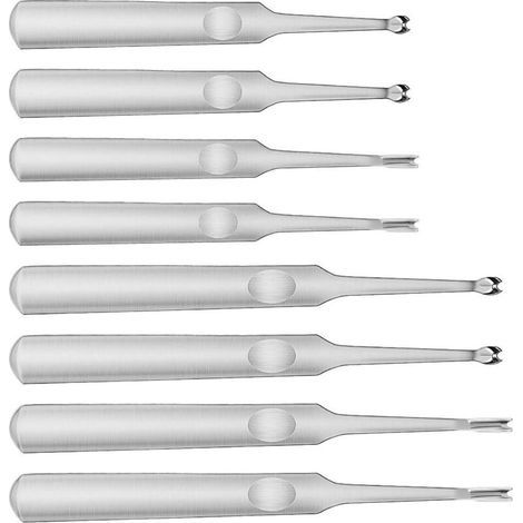 8-teiliges Lederwerkzeug-set, V-förmiges U-förmiges Basis-edelstahl-handwerkzeug Für Schnitzarbeiten (4 Stile) –