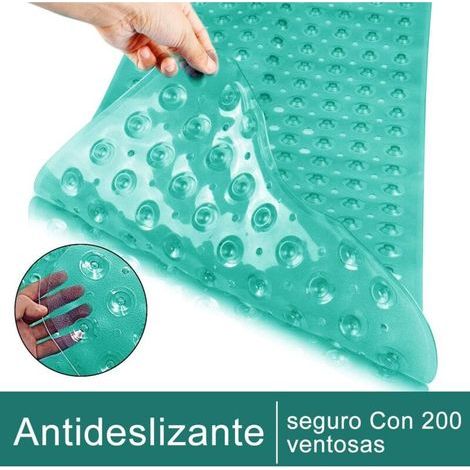 Tapis De Baignoire Antidérapant, Extra Long Tapis De Bain Lavable En Machine, Tapis De Douche Anti-feuchtigkeit Mit 200 Ventouse, Sans Phtalate De Latex (100 X 40 Cm)-vert-