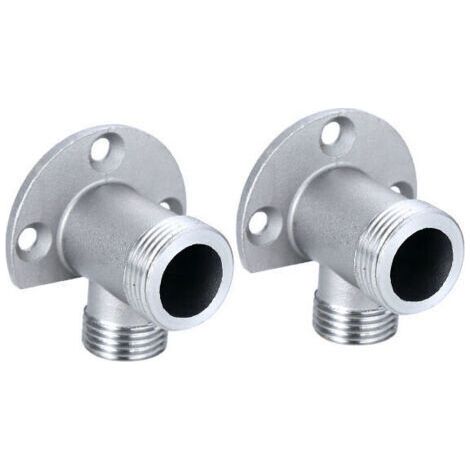 Ensoleille – Installationsset Für Freiliegende Wasserhahnschläuche – Verchromtes Kupfer – 1/2 Npt X G 3/4 Gewinde – Diskrete Installation Für Außenduschen