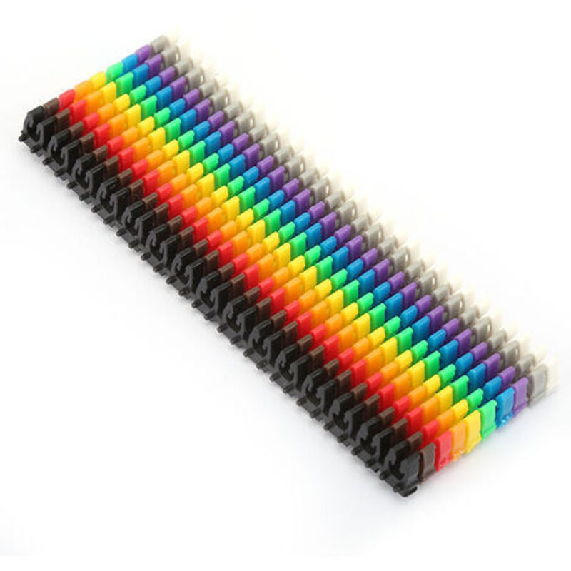 Markierung Für Elektrische Leitungen, Kabelmarkierung 09, Nummernmarkierung Aus Kunststoff, Digitale Kabelklemmen, Buntes Kabel-draht-rohr-etikett (150 Stück, 1,5 Mm²)