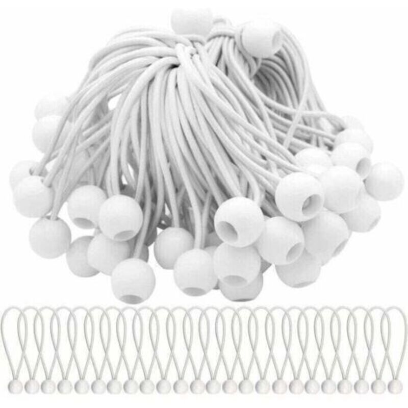 Lot Von 40 Tendeur Elastique Cordons Élastiques Mit Boules Sandow Elastique Boules Elastiques Für Zelte, Zelte, Geländer Und Bäche