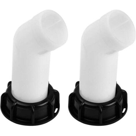 2 Abfluss Mit Mutter, Ibc-wassertank-verbindungsventil, Verlängerungsschlauchadapter, Xu, Wasseradapter, Für Ibc-wasserhahn, 60 Mm (weiß)