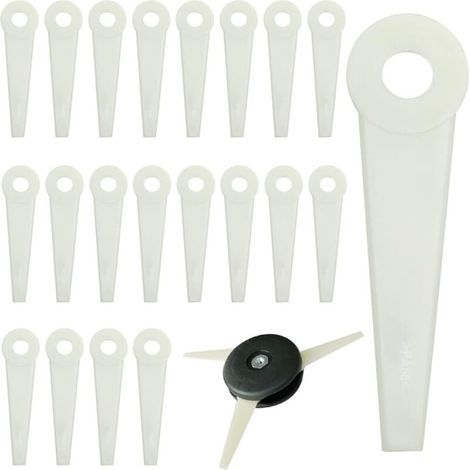 20 Stück Kunststoff-trimmerklingen Für Rasenmäher