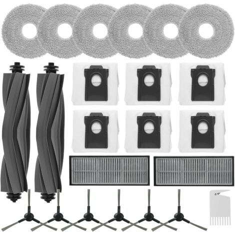 Lot Von 23 Zubehörteilen Für Den Staubsauger Dreame L10s Pro Ultra Heat – 2 Hauptbürsten – 2 Filter – 6 Seitenbürsten – 6 Chiffon-mikrofaser