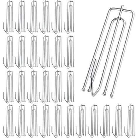 30er-pack Vorhanghaken Aus Edelstahl Mit 4 Zinken, Metallhaken Für Duschvorhang, Fenster, Tür Und Dusche