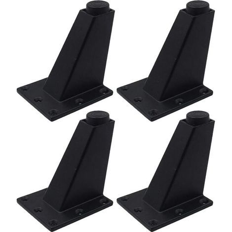 4er-set Möbelbeine, Verstellbare Dreieckige Möbelbeine Aus Aluminiumlegierung, Küchenmöbelbeine, Einfach Zu Installieren, Schöne Mode, Schwarz-weiß-farben Optional (schwarz, 8 Cm).