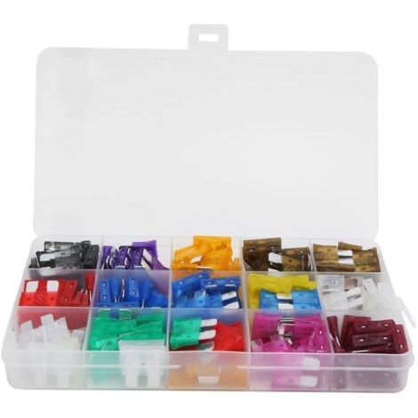 150-teiliges Auto-flachsicherungsset 2a/3a/5a/7,5a/10a/15a/20a/25a/30a/35a/40a, Dubuns