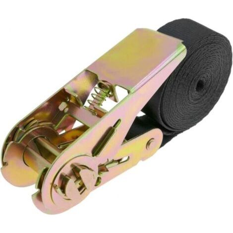 Satz Mit 1 Spanngurten Mit Ratsche, 3 M X 25 Mm, 800 Kg, Schwarze Farbe. Zurrgurtspanner, Ratschenspanner, Seilspanner
