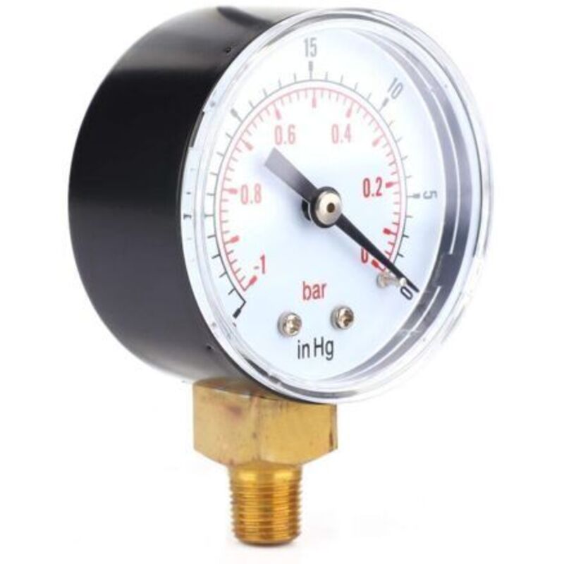 Vakuummeter -1 Bis 0 Bar -30 Bis 0 Zollhg 50 Mm - 1/8 Bspt-gewinde - Bodenanschluss Für Industrielle Anwendungen - 30-0 Zollhg