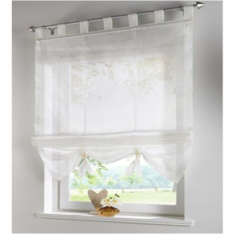 Fenstervorhang Aus Polyester, 80 Cm X 155 Cm, Maschinenwaschbar, Ermöglicht Die Kontrolle Von Licht Und Privatsphäre