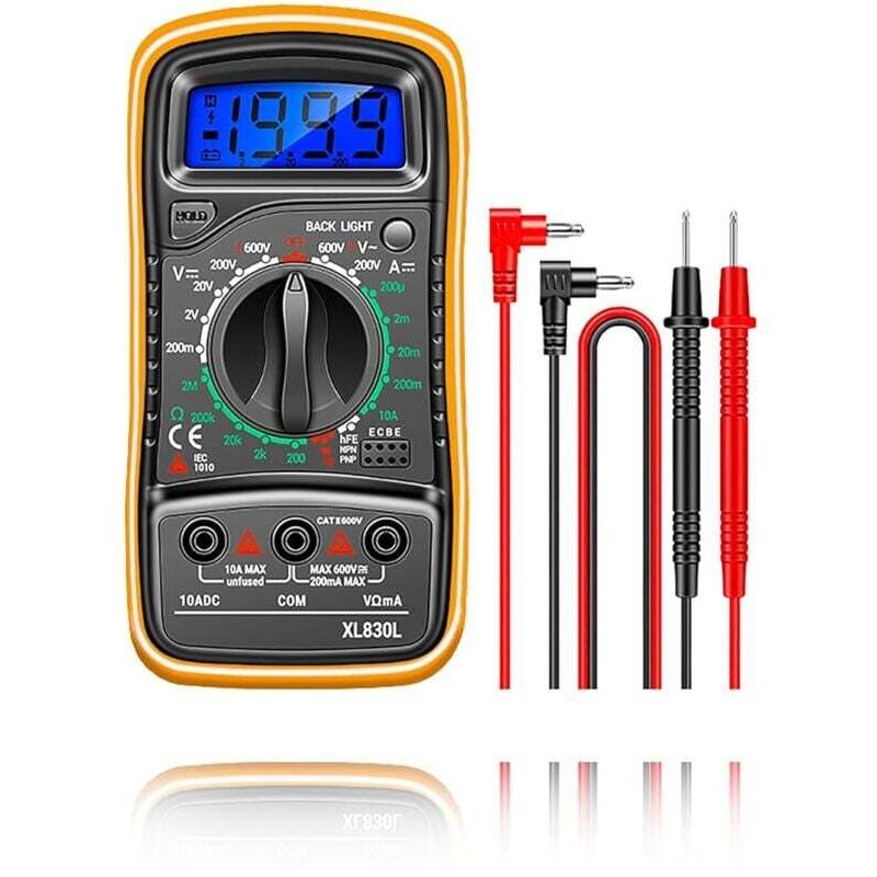 Digitales Multimeter, Voltmeter – Numerisches Multimeter – Voltmeter Mit Doppelsicherungen – Tragbares Multimeter Mit Lcd-anzeige Für Spannung Ac/dc/dc, Widerstand, Durchgang, Frequenz