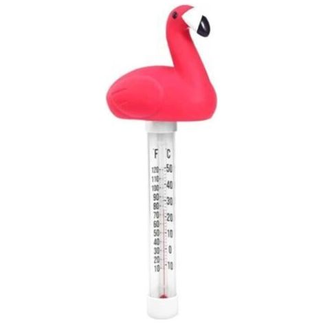 Schwimmendes Flamingo-schildkröten-schwimmbadthermometer, Großes Display, Leicht Abzulesen Und Genau, Geeignet Für Aquarien, Spas Und Aquarien.