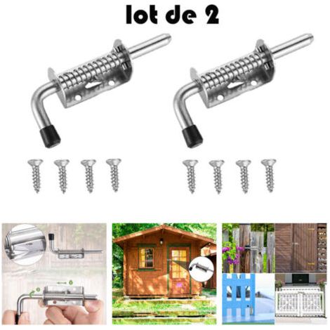 Federriegel Aus Edelstahl 304 – Länge 128 Mm – Zur Sicherung Von Türen, Toren Und Fenstern – Einfache Installation Mit Im Lieferumfang Enthaltenen Schrauben – Elle