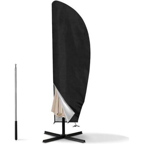Déporté-sonnenschirm Für Sonnenschirm Ø 2–4 M, 210d. Schutzgehäuse Für Sonnenschirm Mit Sac De Rangement, Schwarz, 265 Cm (50 X 70 X 40 Cm).