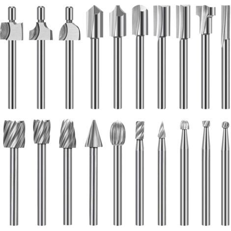 Gravierbit-set Mit Hoher Härte, 10 Stück Hartmetall-gravierbits, 10 Stück Fräser-bits, 1/8 Zoll (3 Mm) Schaft, Für Rotationswerkzeuge Für Holz-heimwerken, Schnitzen, Bohren, Gravieren, Trimmen