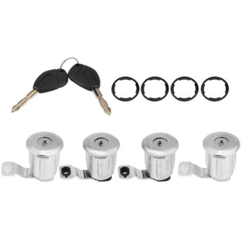Serrure Berlingo 2002, Ensemble De Barillet De Serrure De Porte De Voiture Avec Clés Adaptées Pour Partner Berlingo Xsara Remplacer Oem 252522 9170.g3 9170.cw(4 Fässer)(4 Fässer)