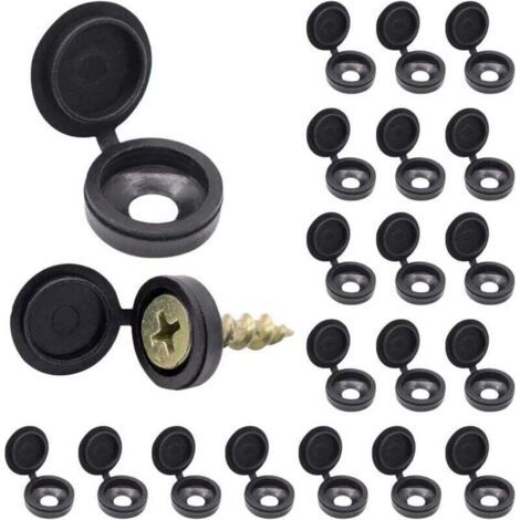 Couvercle À Vis, 100 Bouchons À Vis En Plastique Blanc / Noir, Couvercle De Protection À Vis Pour La Maison, Les Meubles, Cache Vis Pour Les Murs, Les Armoires, La Vis De Fixation De Garde-robe (