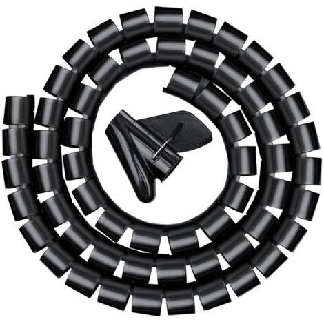 Kabelkanal 3,0 M, Flexibler Spiralschlauch Für Büro, Spiralschlauch Für 20 Mm Kabel, Schwarz