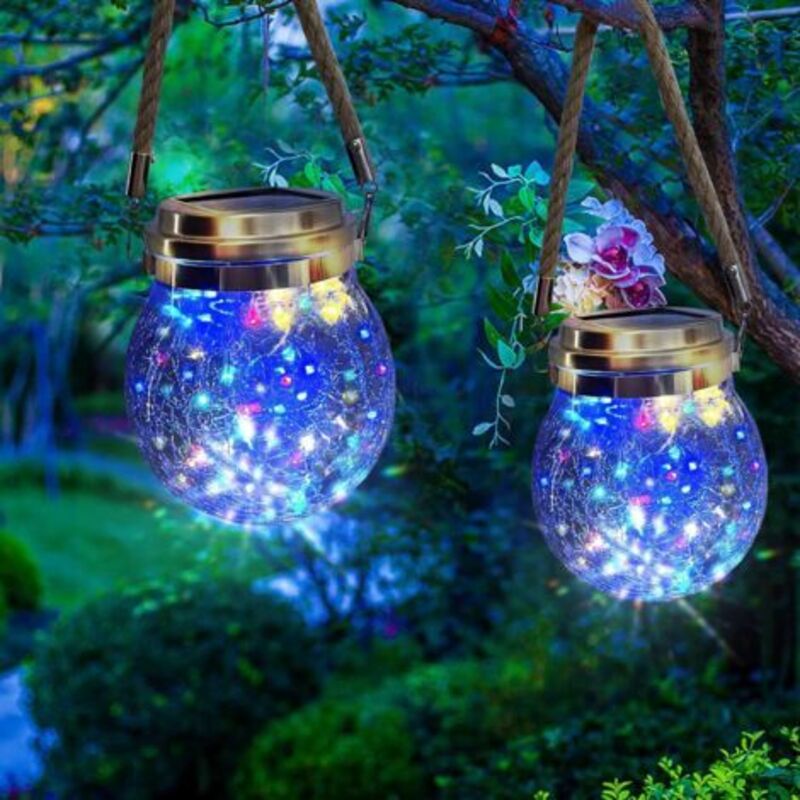Lanterne Solaire Exterieur Jardin – 2 Pakete Lumiere Solaire Exterieur Étanche Lampe – 30 Led Solaire Exterieur Jardin Décoratives Eclairage