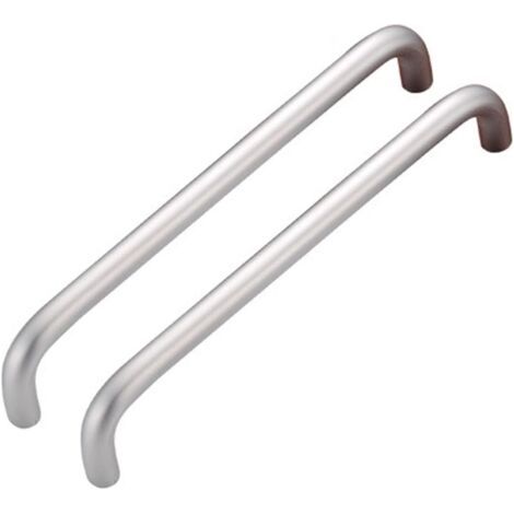 Küchenschrankgriffe, Küchentürgriffe, Schrankgriffe Aus Mattem Edelstahl, Möbelschubladengriffe (96 Mm) / Schwarz Und Weiß / 2 Stück