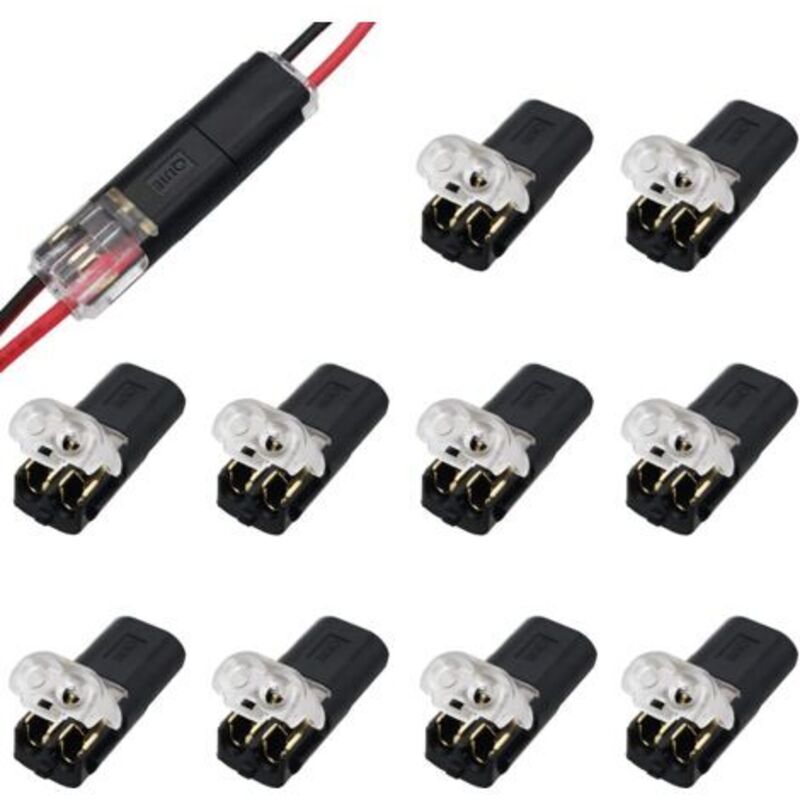 Niederspannungs-kabelverbinder, 10 Stück 2-poliger Elektrischer Kabelverbinder, Für 18–22 Awg-kabel-jusch