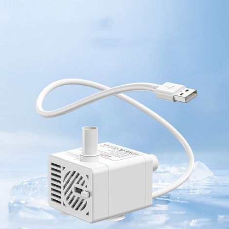 Mini-tauchpumpe, Regulierbar, Einfache Bedienung, Usb, Für Hydroponikbrunnen, Aquarium, Ausgang, Weiß
