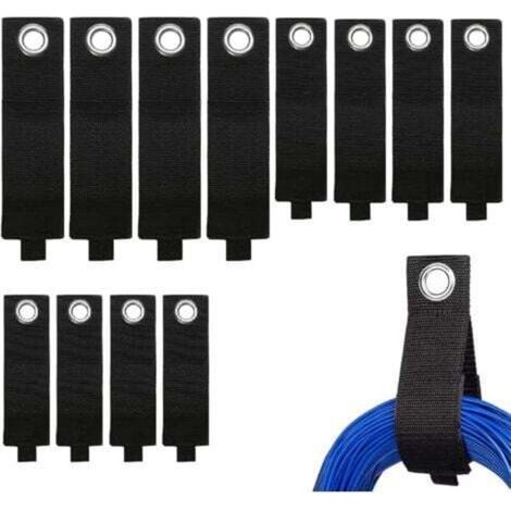 12 Stück Robuste Nylon-aufbewahrungsgurte, Verlängerungskabelhalter-organizer, Kabelbinder-verlängerungskabel-organizer, Verstellbares, Robustes Schlüsselband Zur Aufbewahrung Von Schläuchen, Seilen U
