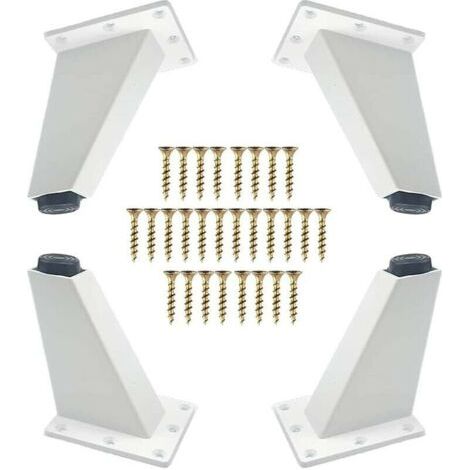 Möbelbeine, Schräge Beine Aus Aluminiummetall, Ersatz Für Sofa, Schrank, Tisch, Schminktisch, Befestigungsschrauben Im Lieferumfang Enthalten, Weiß, 80 Mm