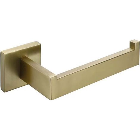 Porte Papier Toilette Poli Laiton Brossé, Acier Inox Porte Rouleau Support Papier Toilette Für Salle De Bain Et Cuisine (carré)