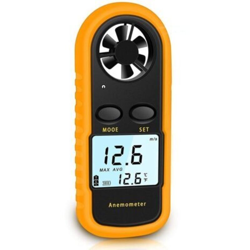 Tragbares Numerisches Anémometer 4 In 1 – Genauigkeit ±5 % – Fluggeschwindigkeit 030 M/s – Lcd-retro-display – Cvc Und Drohnen