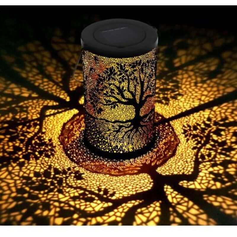 Pr Lanterne Solaire Exterieur Jardin, Lamp Solaire Exterieur Decorative, Suspendre/ Poser, Undurchlässig Ip44, Für Balkon, Jardin (arbre)
