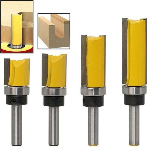 Lot Von 4 Schneideplottern Mit Einer Stärke Von 8 Mm - Kopierfräser - Auf Holz,