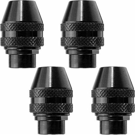 Mandrin Sans Clé Pour, 4 Stück Mandrins Adaptateur Multifonction Mini Perceuse Sans Clé Pour Broyeur Électrique Outil 0,5-3,2 Mm