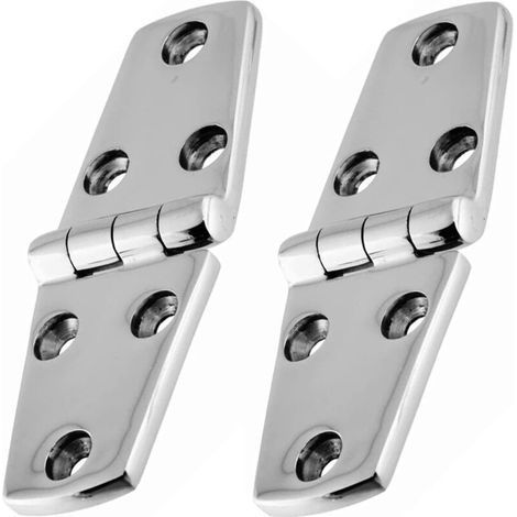 2 Stück Edelstahl-armaturen, Edelstahl 316 102, 38 Mm, Porte-placard-charniere, Verwendet Für Boote, Yachten, Port-charnières, Schrank-charnières Und Rack-charnières