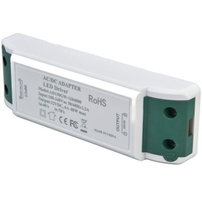 48w 12v 4a Led-treiber – Konverteradapter Für Lichtleisten – Schnelle Installation Mit Schrauben – Kompatibel Mit Schrankbeleuchtung