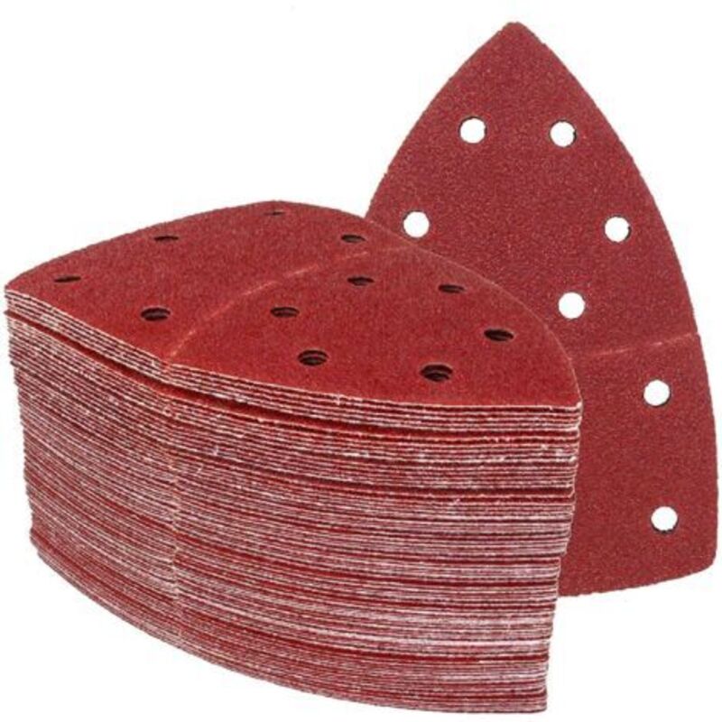 Pr-schleifdreiecke │ 60 Stück │ 11 Löcher │ 105 X 152 Mm │ Mixpack (je 10 X Körnung 40/60/80/120/180/240) │ Für Mehrere Schleifgeräte │ Schleifblätter │ Schleifpapier