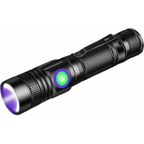 Taschenlampenlampe, Uv-taschenlampe, Schwarzlicht, 395 Nm, Wiederaufladbare Holzlampe, Tragbare Uv-schwarzlicht-mini-led-taschenlampe Mit Clip