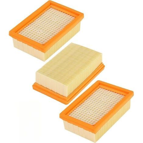 3 Stück Plissee-filterplatten Für Kärcher-sauger, Kompatible Filter Mit Kärcher-sauger Wd4, Wd5, Wd6, Mv4, Mv5, Mv6, Plissee-ersatzfilter Für Kärcher 2.863-005.0