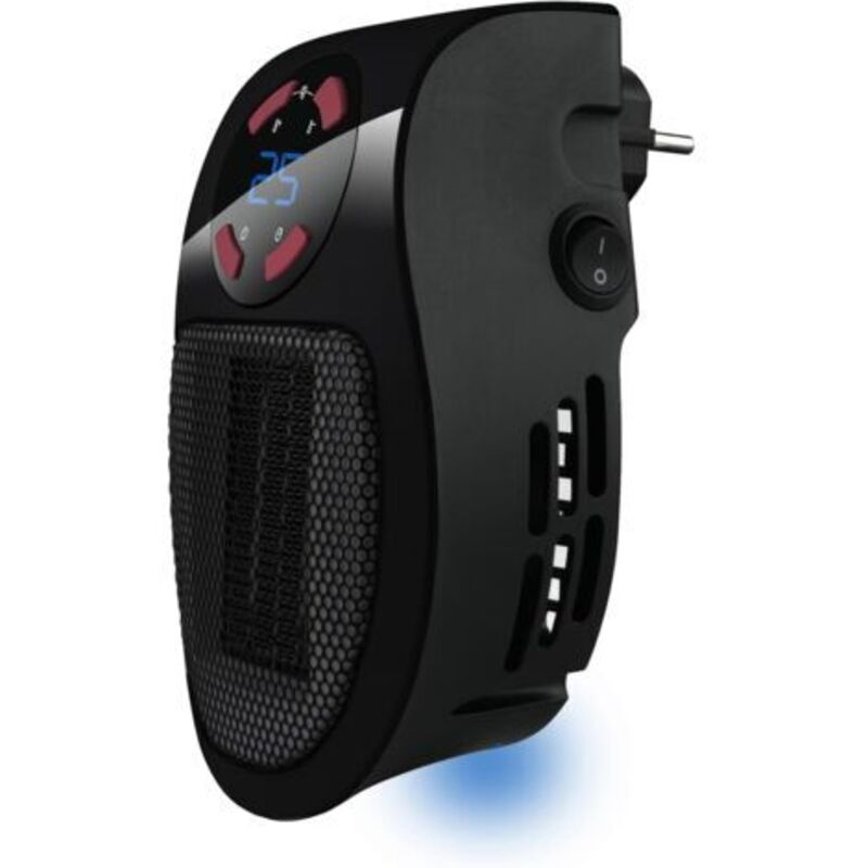 Mini-elektro-keramikheizkörper 1500 W, Leicht Und Kompakt, Einstellbarer Thermostat, 2 Leistungen, Lüfterfunktion, Weiß