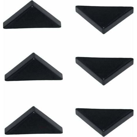 Ahlsen 6 Mm Schwarzer Eckenschutz Für Scharfes Glas, Spiegel, Keramikfliesen, Dreifach Geformte Eckenabdeckungen, 20 Stück