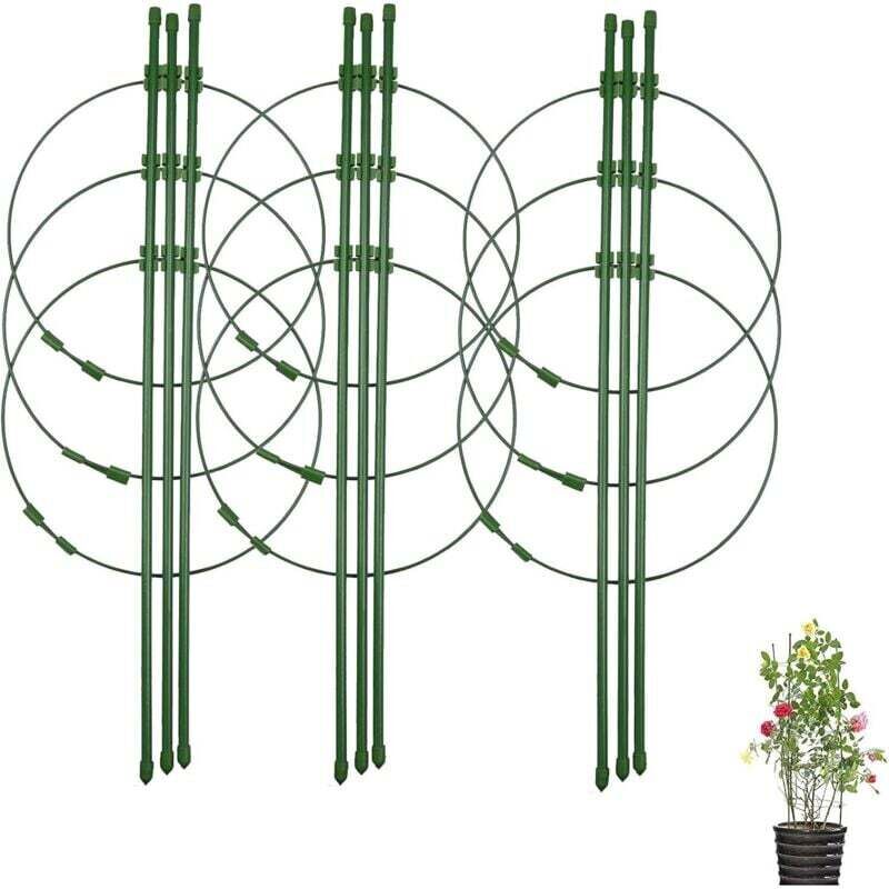 Set Mit 3 Stützen Für Pflanzen Mit 3 Stützen, Verstellbar 45 Cm