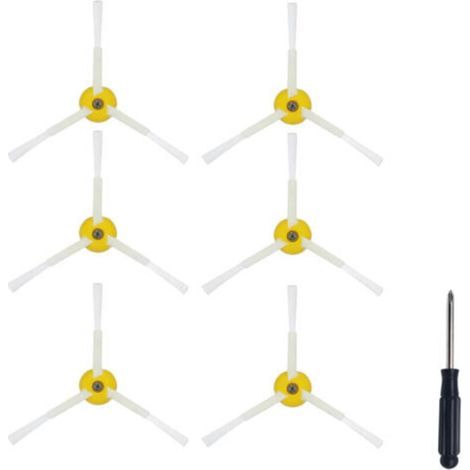 6 Stück Seitenbürsten Ersatz Für Irobot 800 900 Serie 850 860 870871880 890 960 980 Roboter-staubsauger-zubehör, Staubsauger-seitenbürste + Schraubendreher