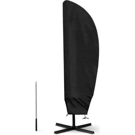 Offset-sonnenschirmabdeckung Für Sonnenschirm Ø 2–4 M, 210d Schutzhülle Für Sonnenschirm Mit Aufbewahrungstasche, Schwarz 205 Cm (57 X 48 X 25 Cm)