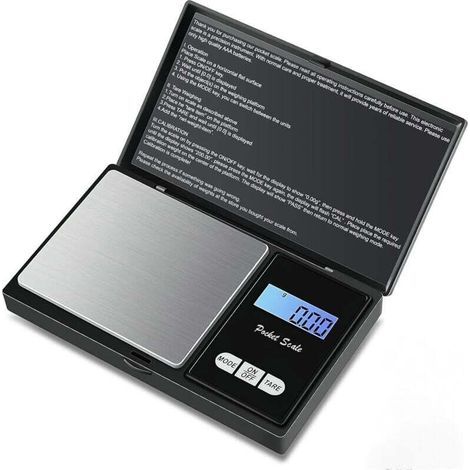 Präzisionswaage 500 G/0,01 G, Taschenwaage Mit Lcd-rückspiegel (7 Einheiten) – Petite Balance À Bijoux, Küchenwaage Haute Précision, Numerische Waage Mit Funktion Xxw