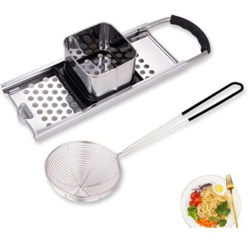 2 Stück Spätzle-raps Auf Edelstahl, Spätzle-maschine, Spätzle-presse, Spätzle-rabote, Spätzle-tranche Auf Rostfreiem Edelstahl Mit Glissière Auf Pastete, Für Spaghetti, Boulettes, P