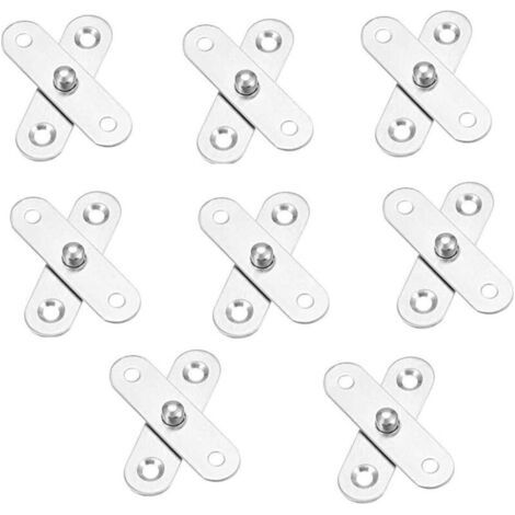 8 Stück 360-grad-scharniere, Edelstahlscharniere, Drehbares Scharnier, Für Haustüren, Kleiderschränke, Schränke, Badezimmer, Fensterbänke
