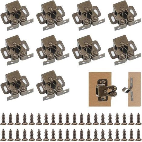 Möbelverschlüsse, 10 Stück, Schranktürschnäpper, Doppelrollen-schranktürschnäpper Für Schrank