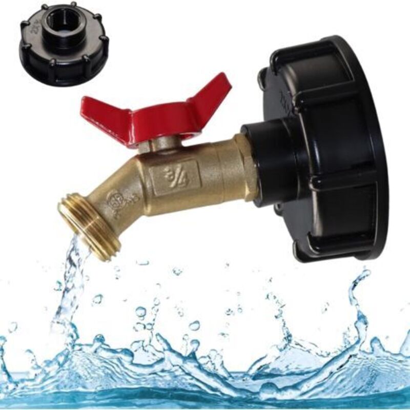 Ibc-tankadapter S60x6, 1000-l-tonnen-eimer, Grobe Verbindung, 3/4-zoll-gewinde, Ght-messingschlauchhahn-ventilwerkzeug, Tankschlauchverbinder, Ersatzventilanschluss